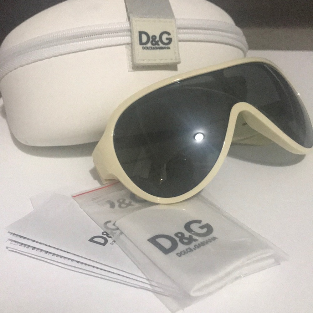 D&G white sunglasses